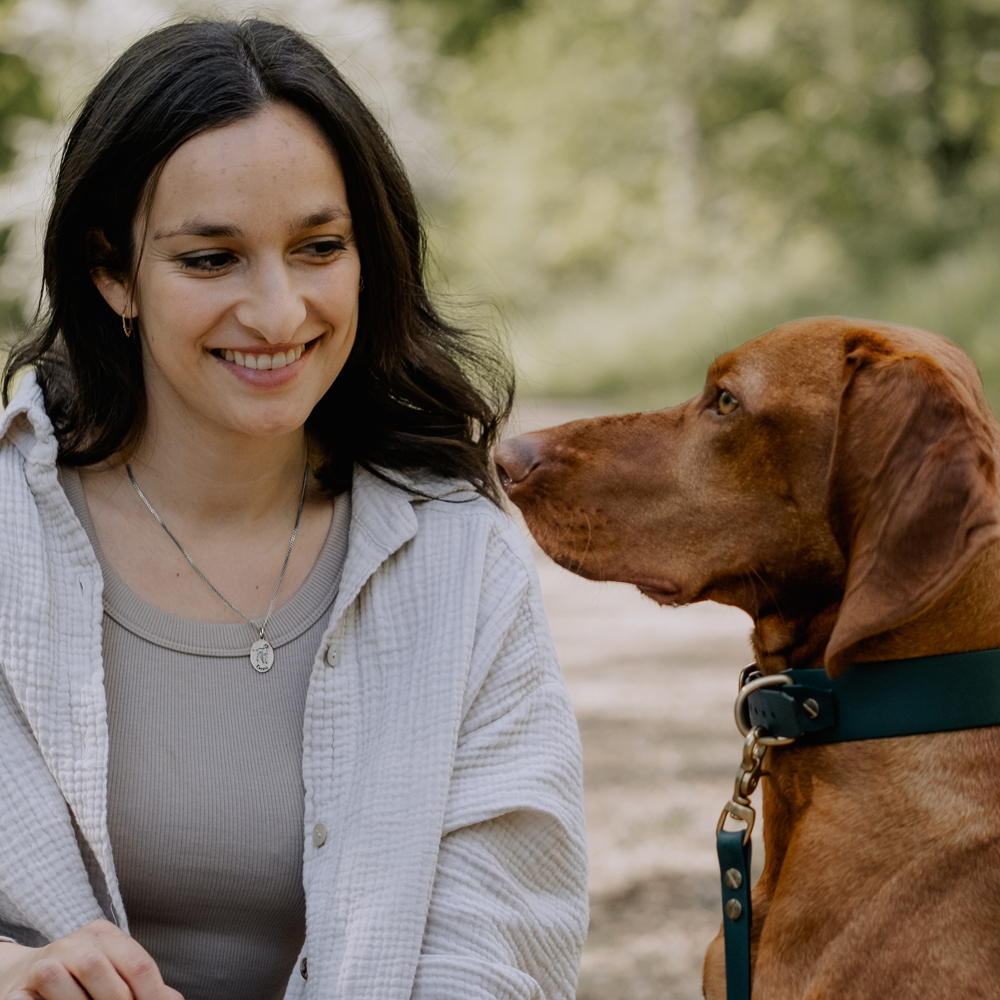 Silberne Kette mit Hunde Gravur Zwergschnauzer