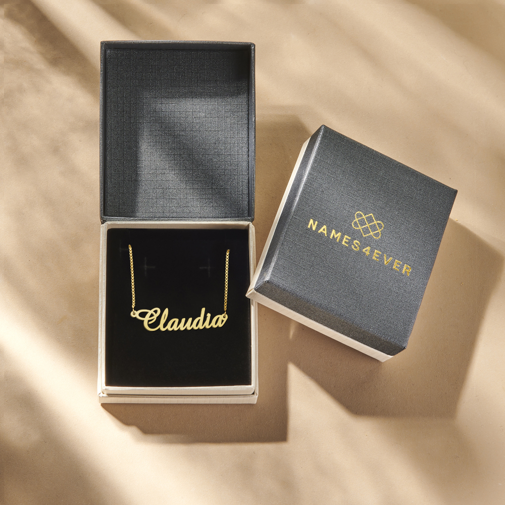 Goldene Namenskette Modell Claudia