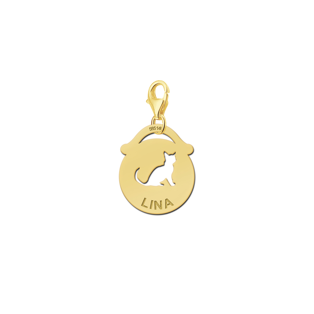 Gold Charm Tier Schmuck - Katze