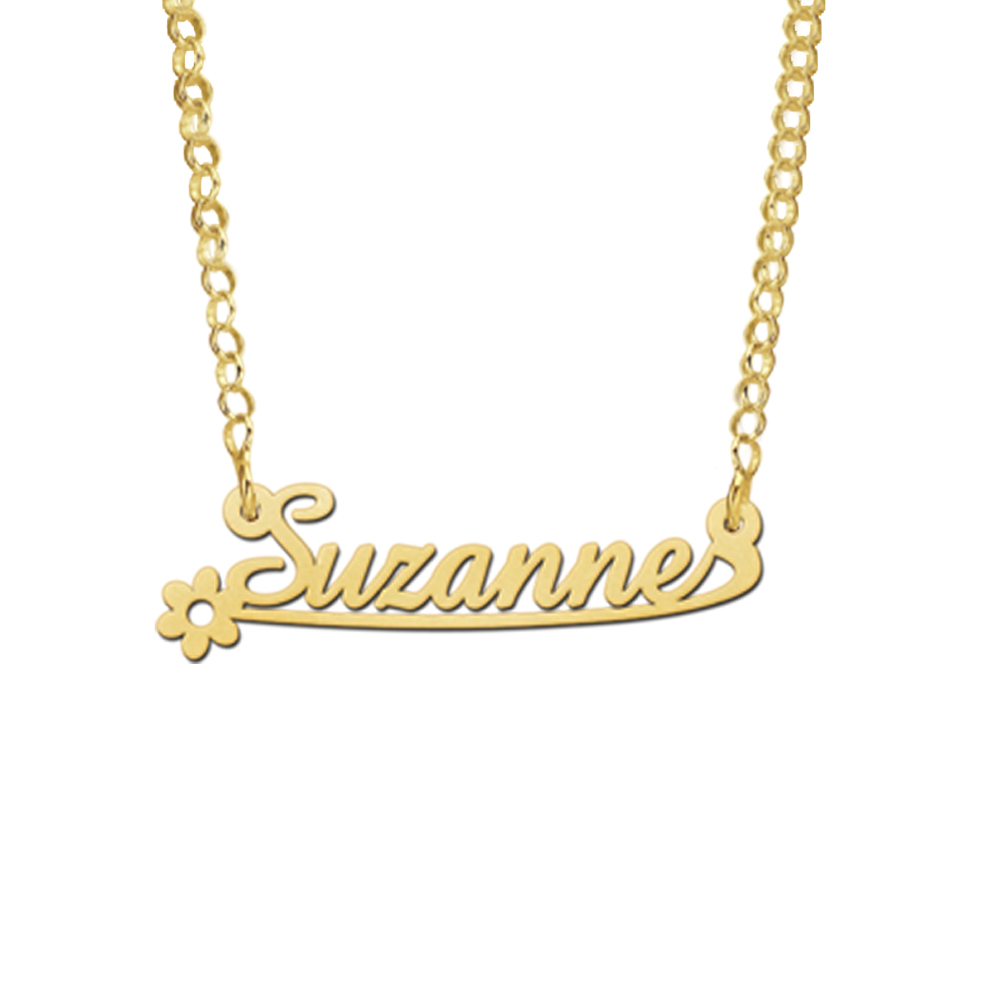 Goldene Kinder Namenskette Modell Suzanne