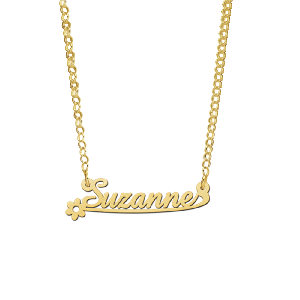 Goldene Kinder Namenskette Modell Suzanne
