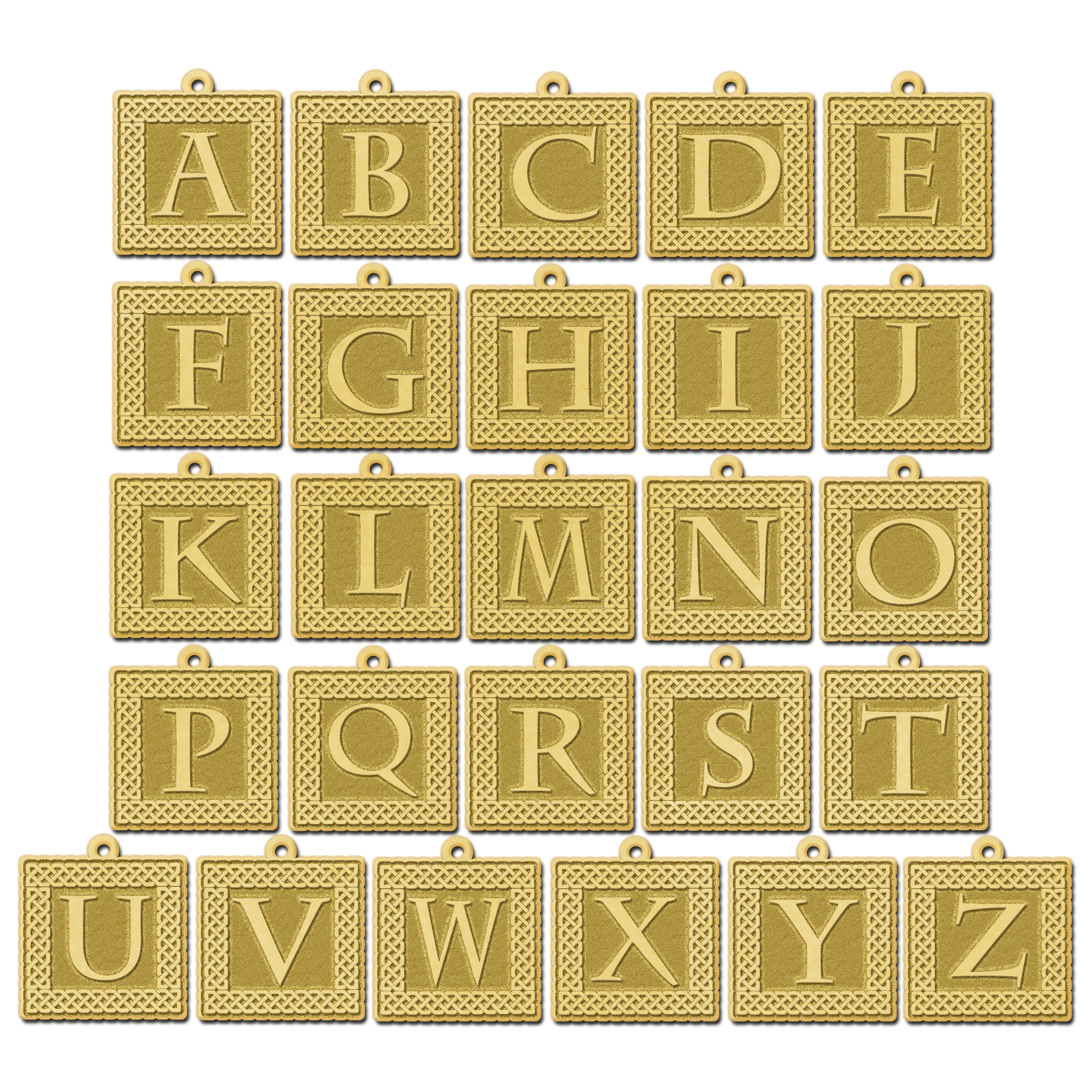Buchstaben Anhänger Gold