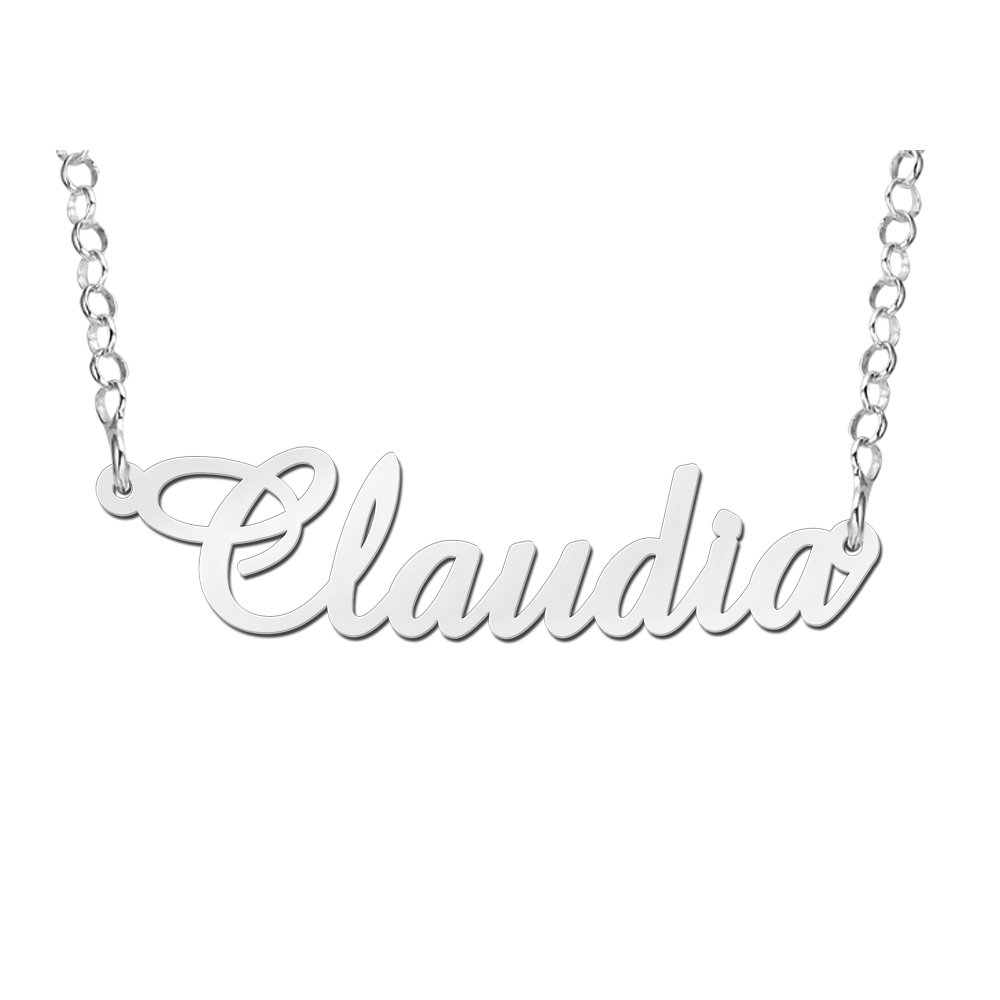 Silberne Namenskette Modell Claudia