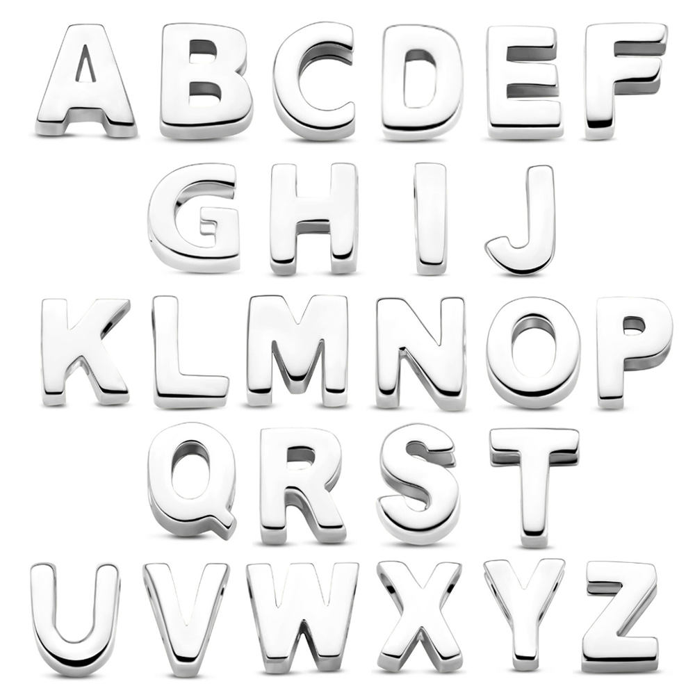 Personalisierter Silberner Buchstabenanhänger – Wunschinitiale