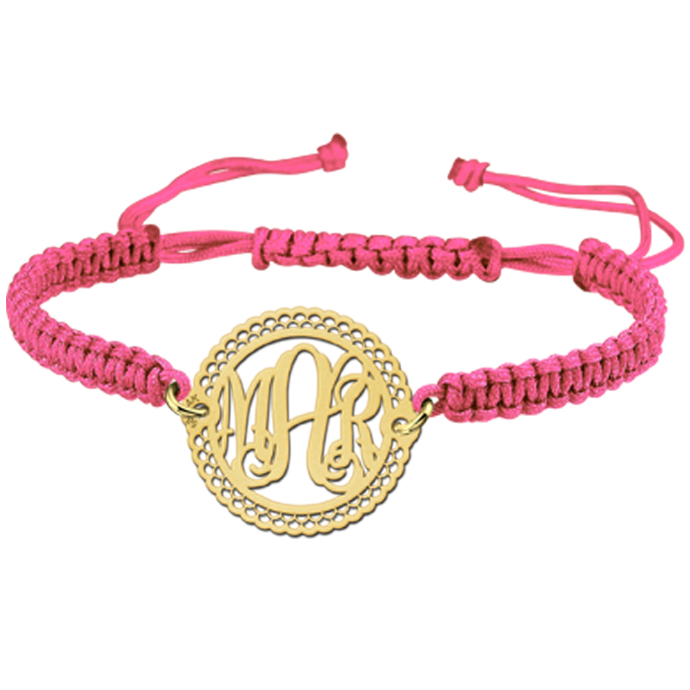 Monogramm Armband mit Verzierung