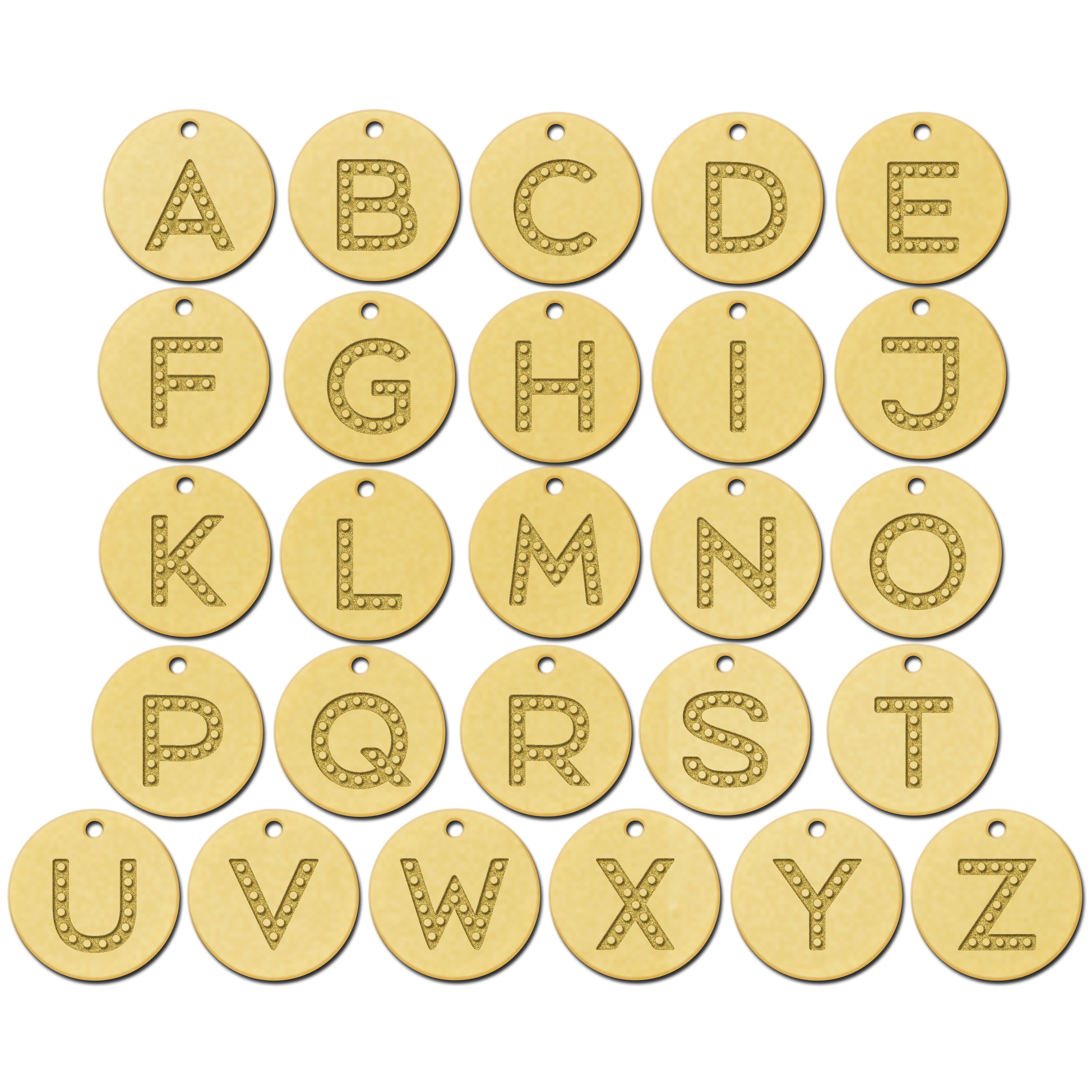 Goldene Kette mit Buchstaben Anhänger