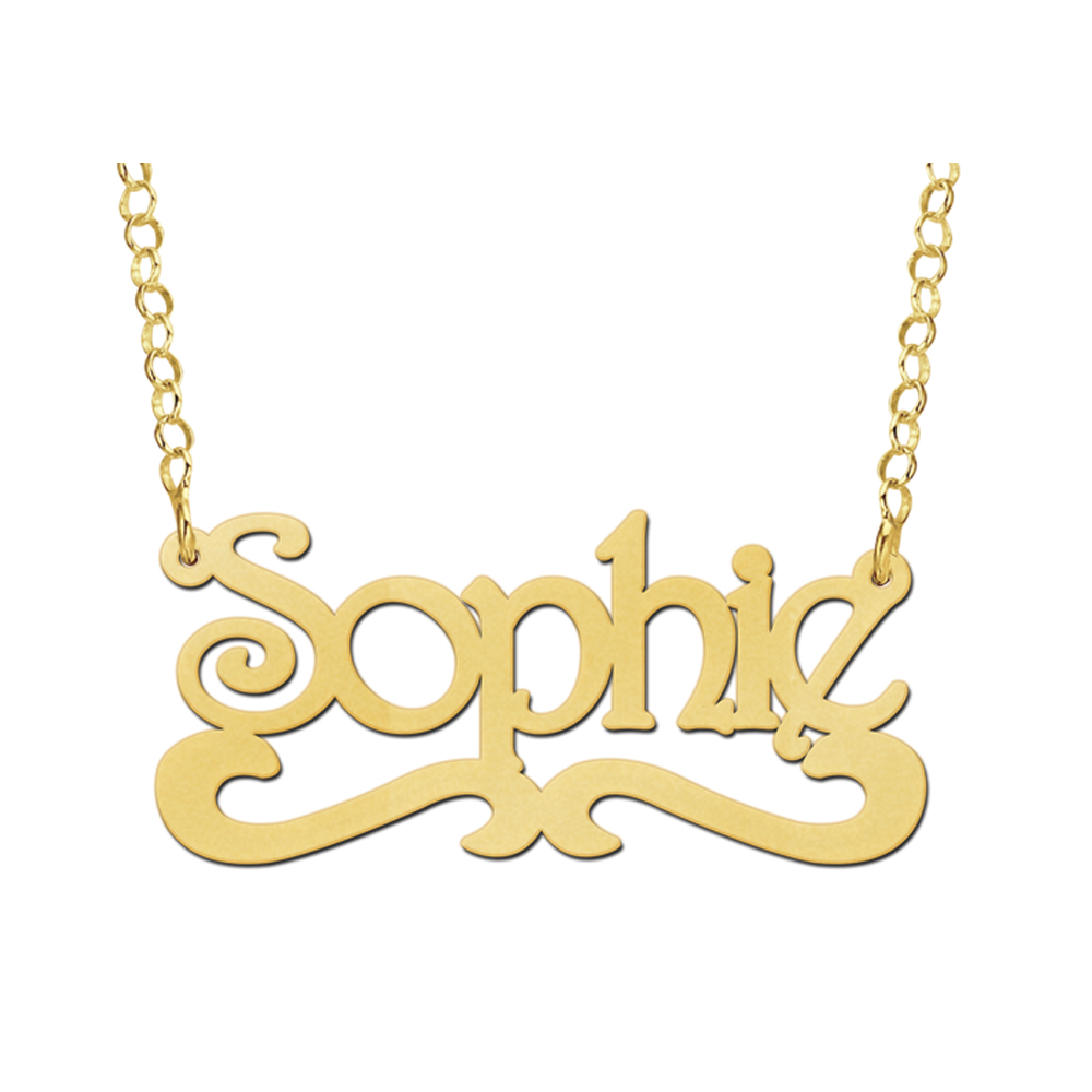 Goldene Namenskette „Sophie“