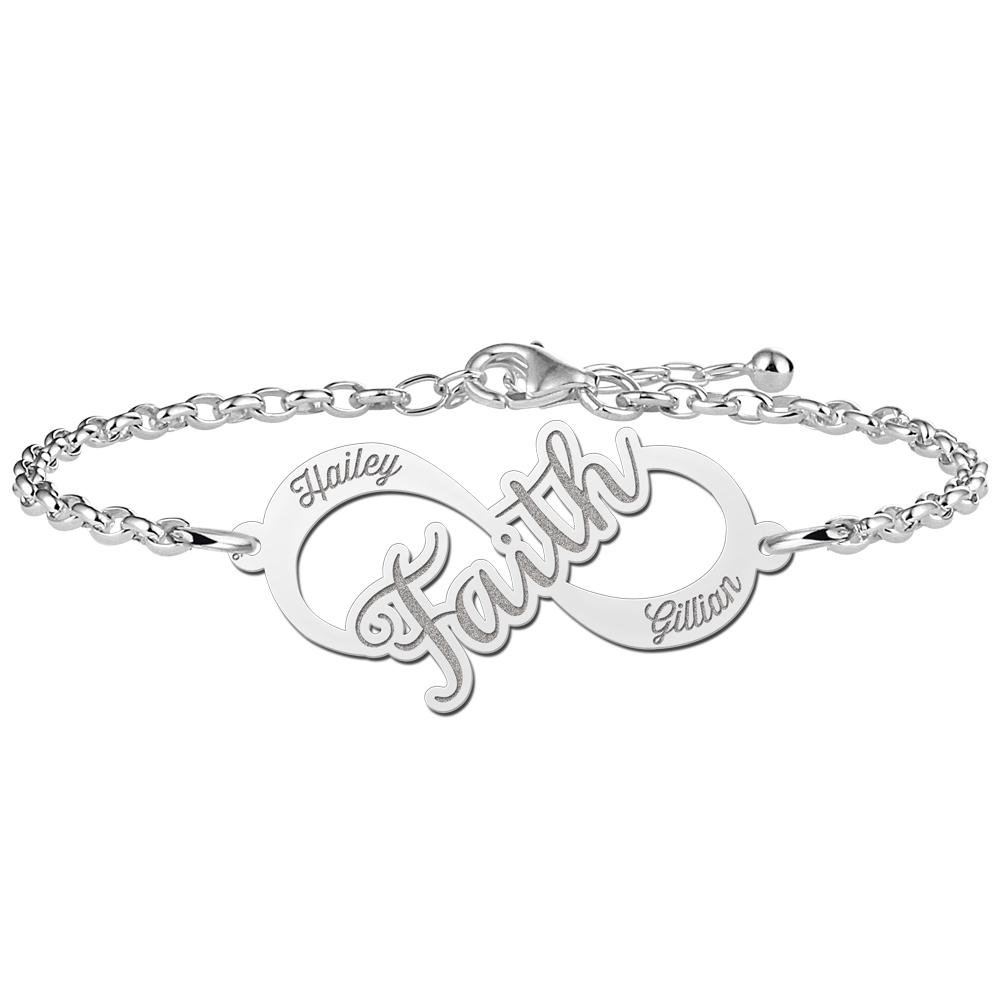 Unendlichkeit Armband Faith aus Silber