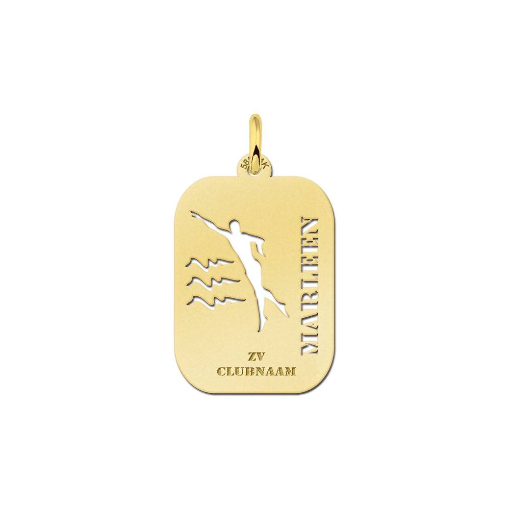 Sport Schmuck aus Gold -Schwimmen