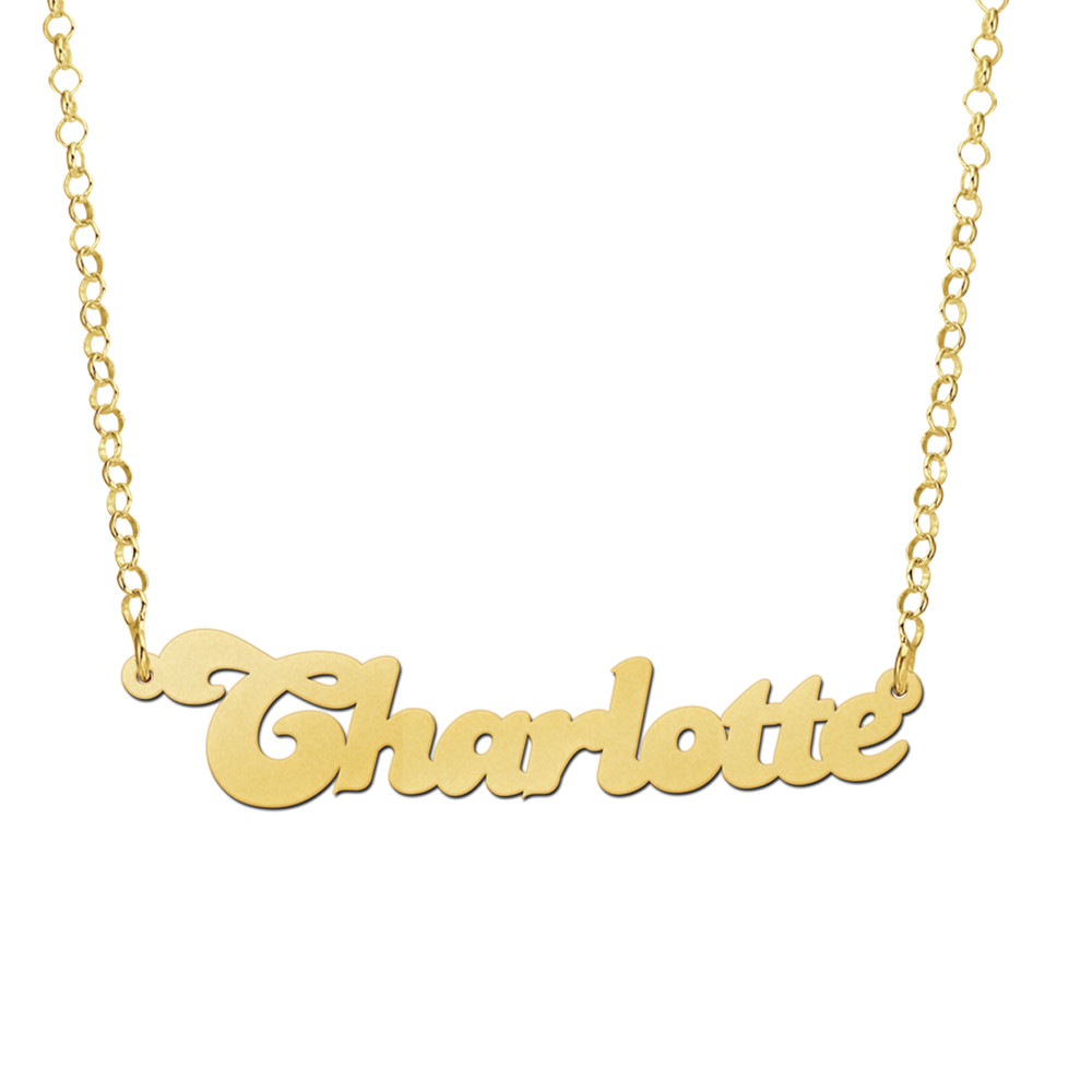 Goldene Namenskette „Charlotte“