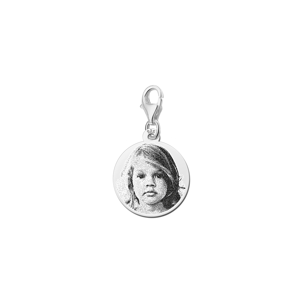 charm silber mit fotogravur