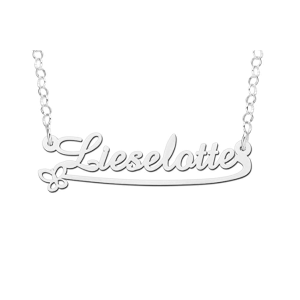 Silberne Kinder Namenskette Model Lieselotte