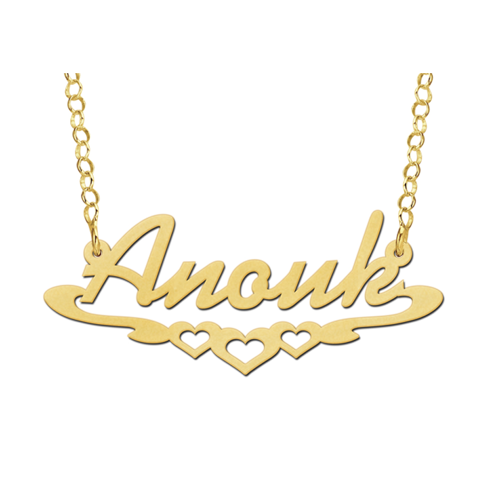 Vergoldete Namenskette Anouk