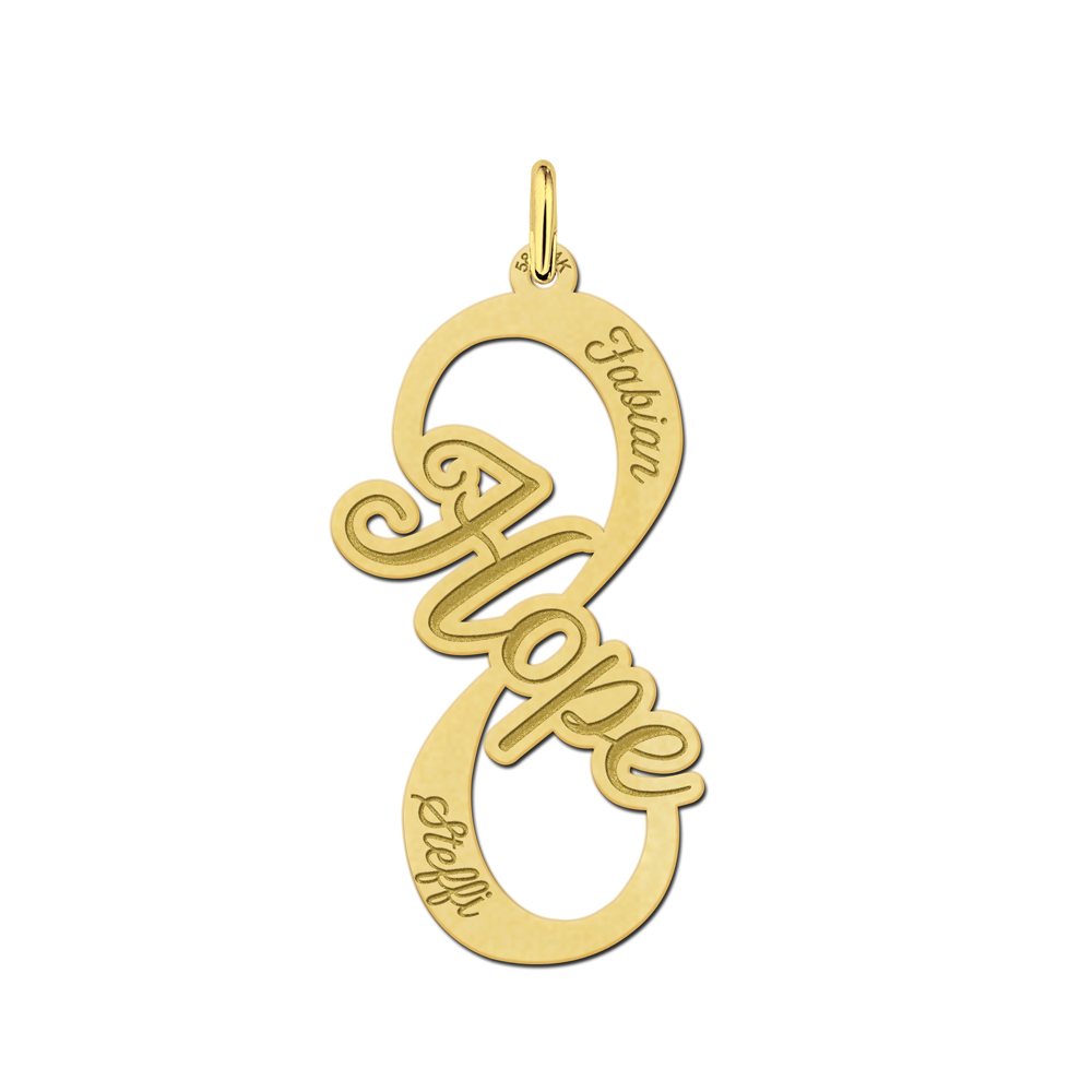 Infinity Symbol Anhänger 'Hope' aus Gold