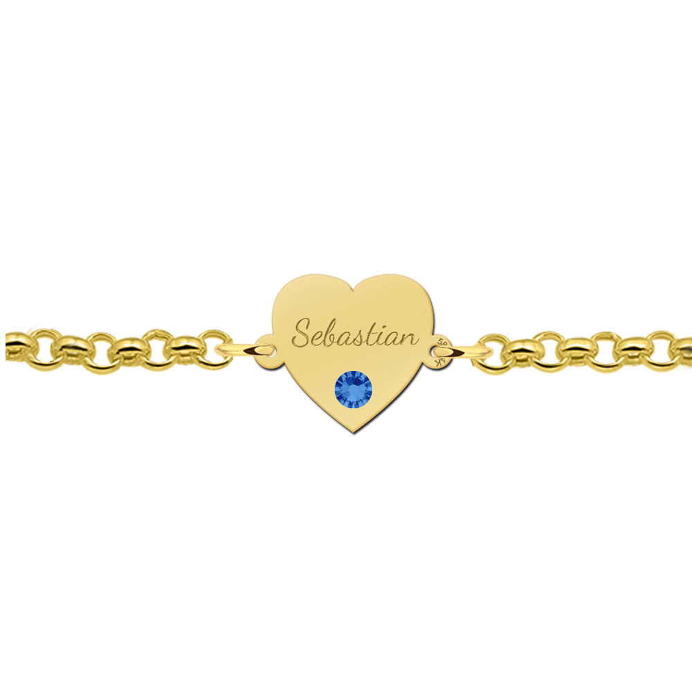 Goldenes Armband mit Herzchen