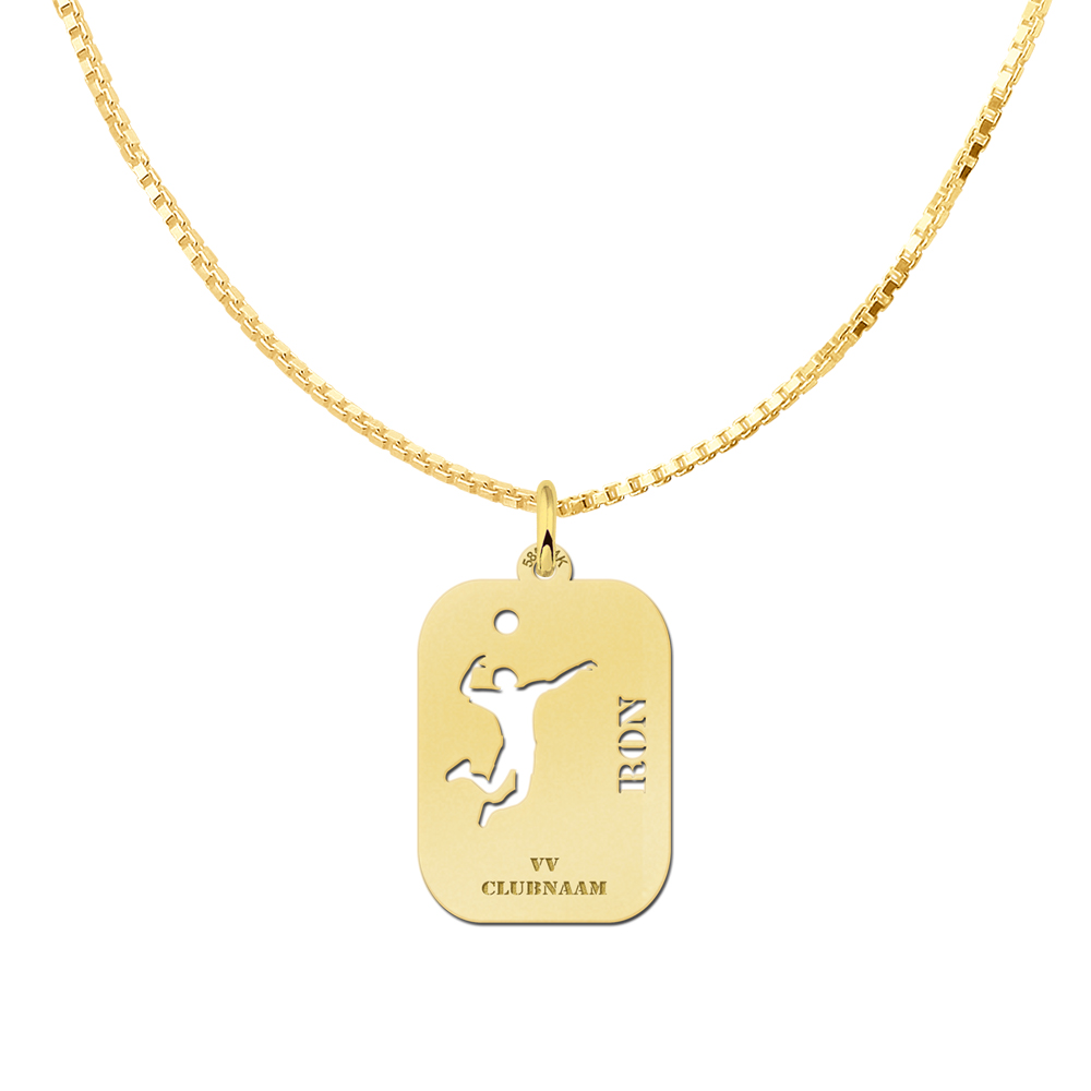 Sport Schmuck aus Gold - Volleyball