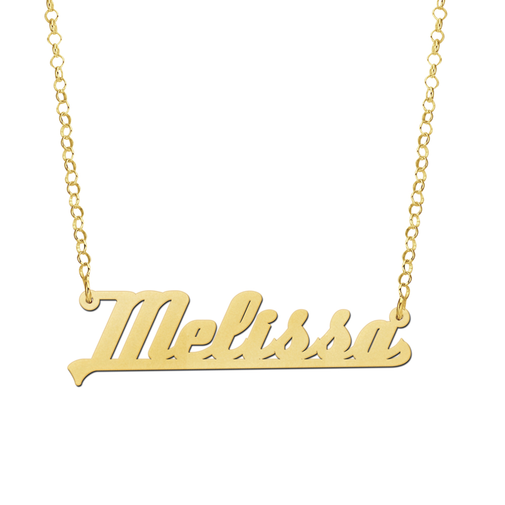 Goldene Namenskette Modell Melissa