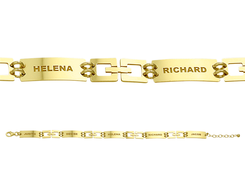 Goldenes Armband mit Verbindungen