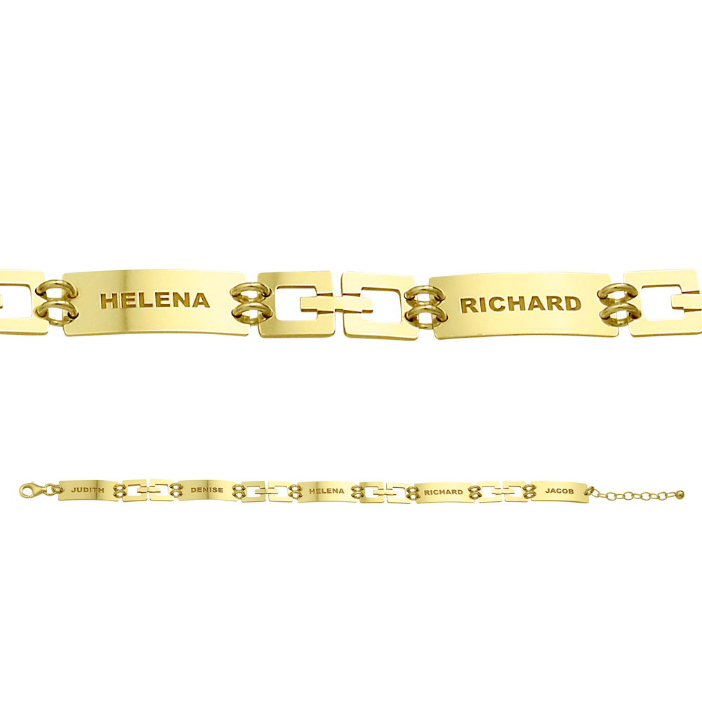 Goldenes Armband mit Verbindungen