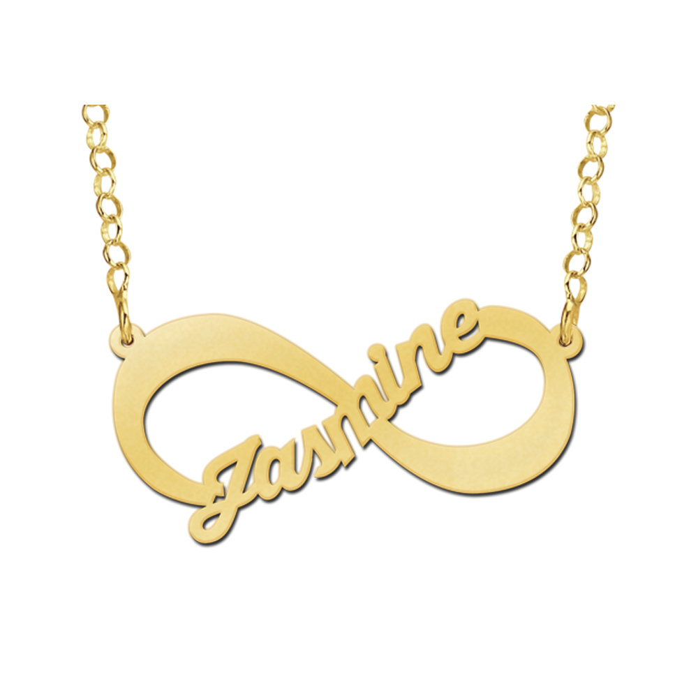 Goldener Infinity Schmuck mit Namen