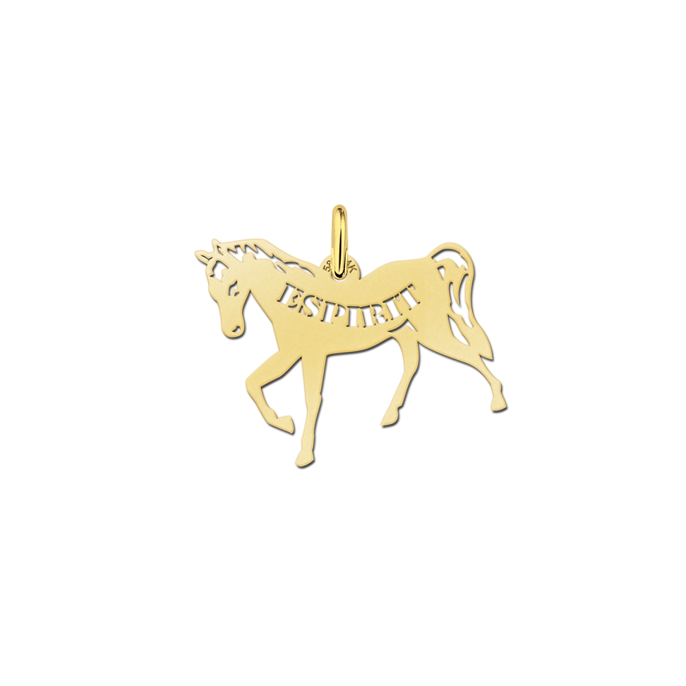 Goldener Pferde Schmuck - Pferd