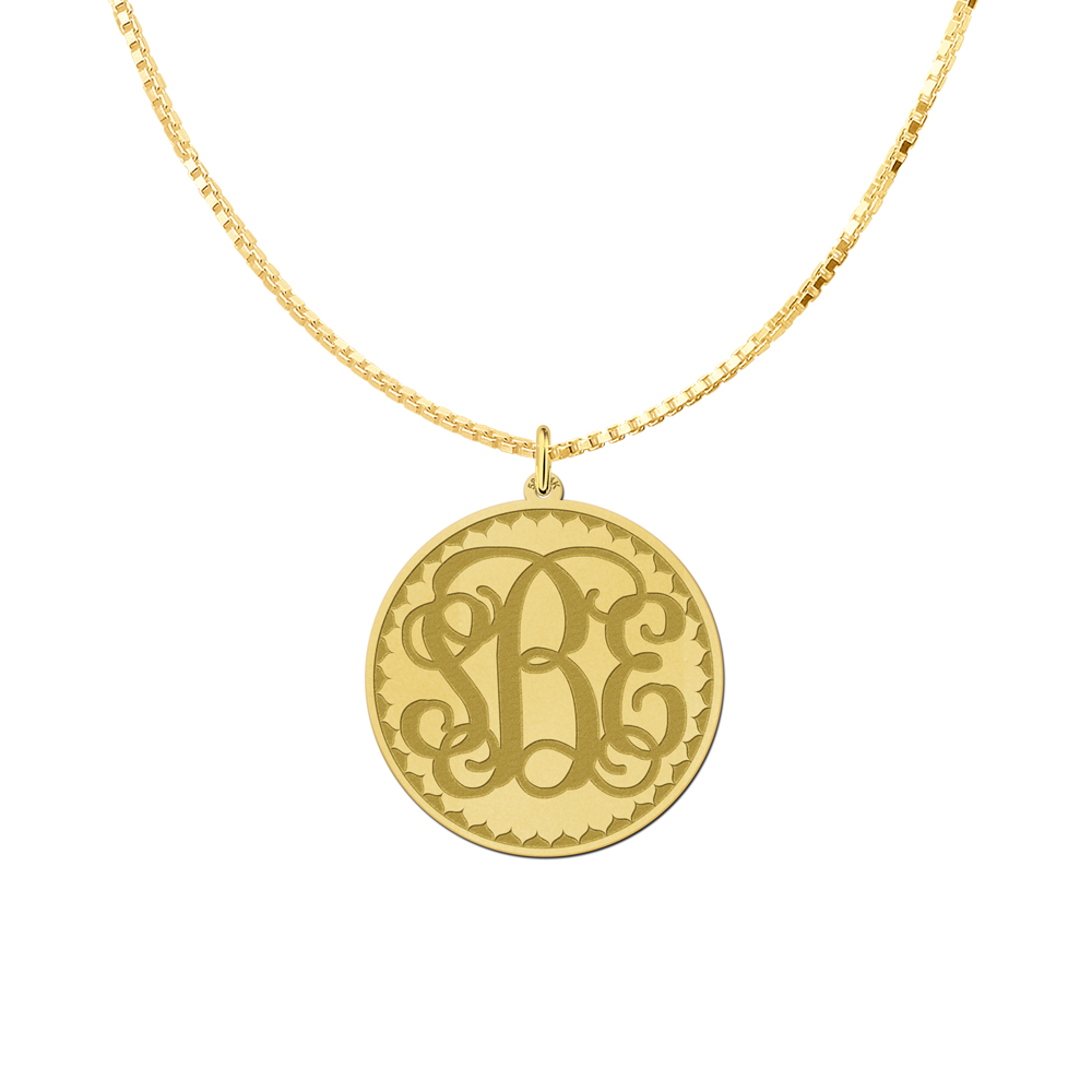 Monogramm Anhänger aus Gold