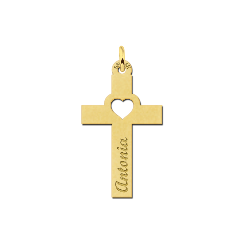 Goldenes Kreuz Schmuckstück 1. Kommunion
