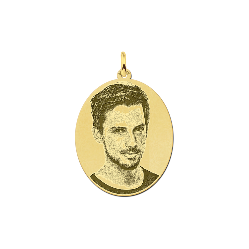 Fotogravur anhänger dogtag gold