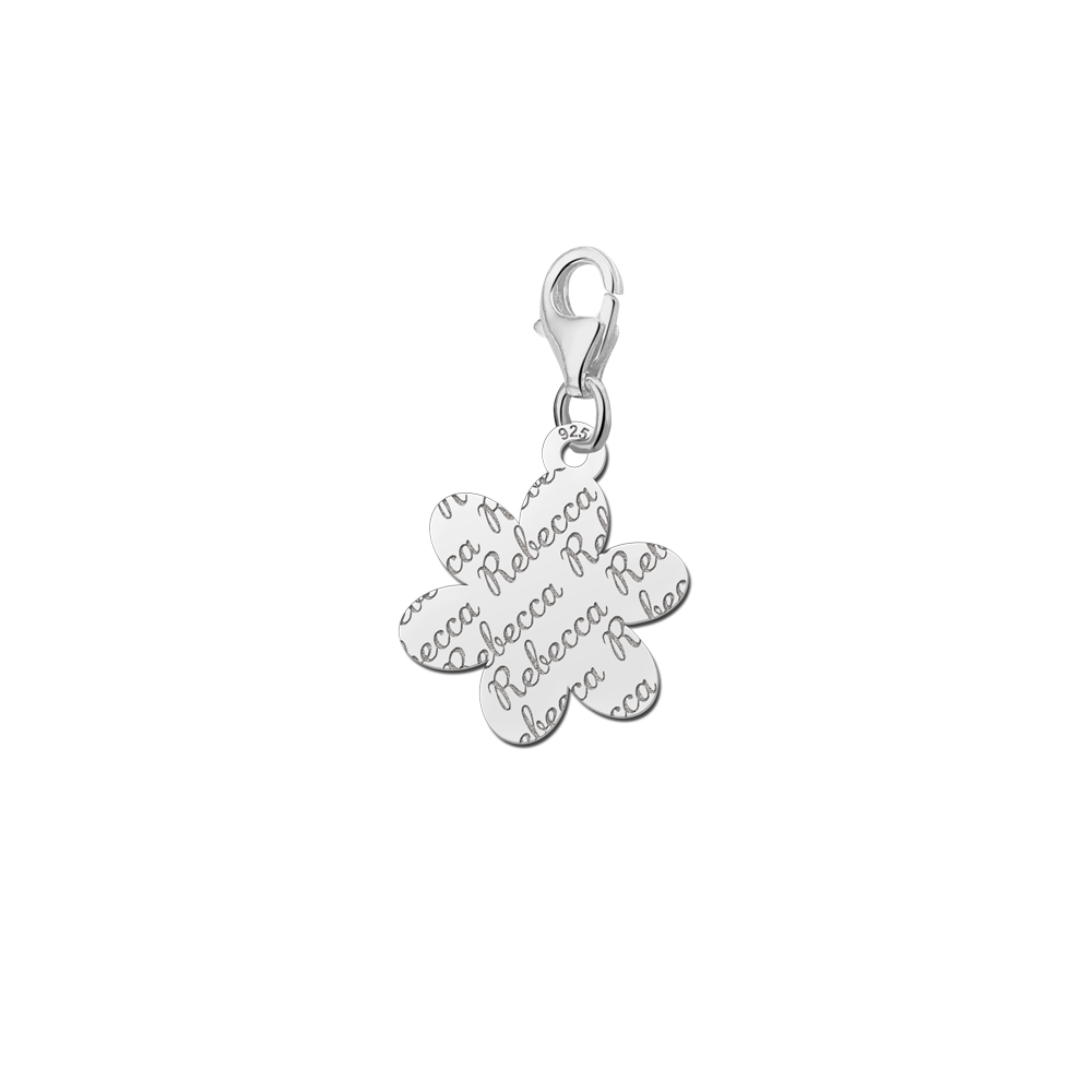 Silberner Charm Schmuck Repeat Blume