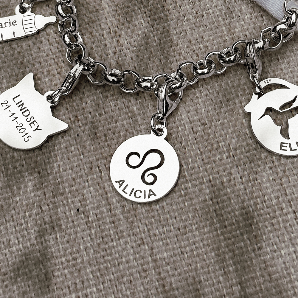 Charm Anhänger Silber Zodiak Löwe