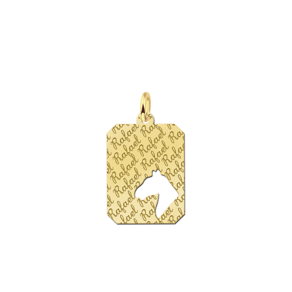 Pferde Halskette aus Gold - Pferd