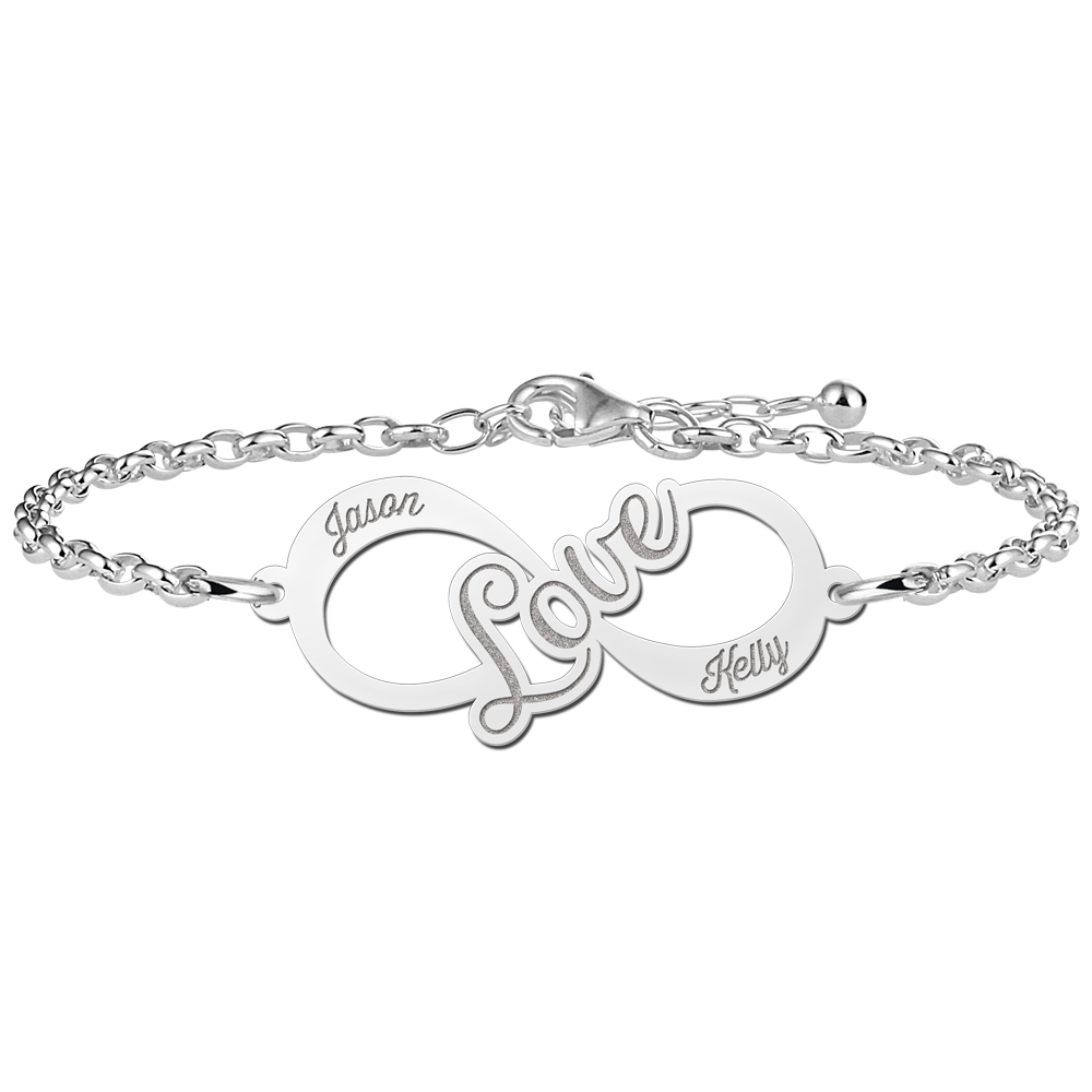 Love Infinity Armband aus Silber