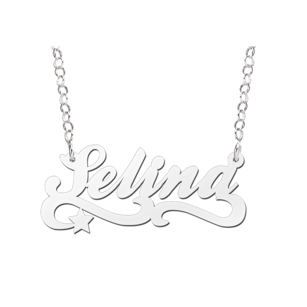 Silberne Namenskette „Selina“