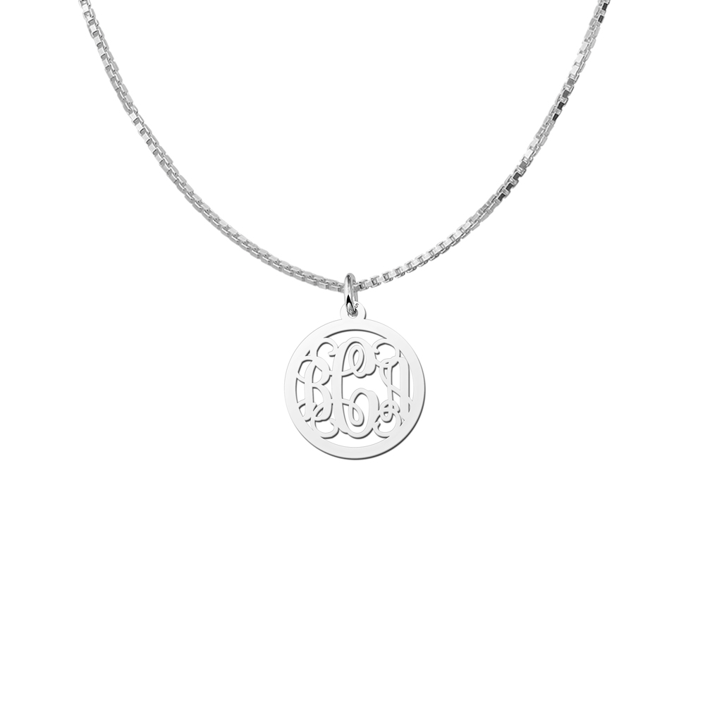 Silberner Monogramm Schmuck