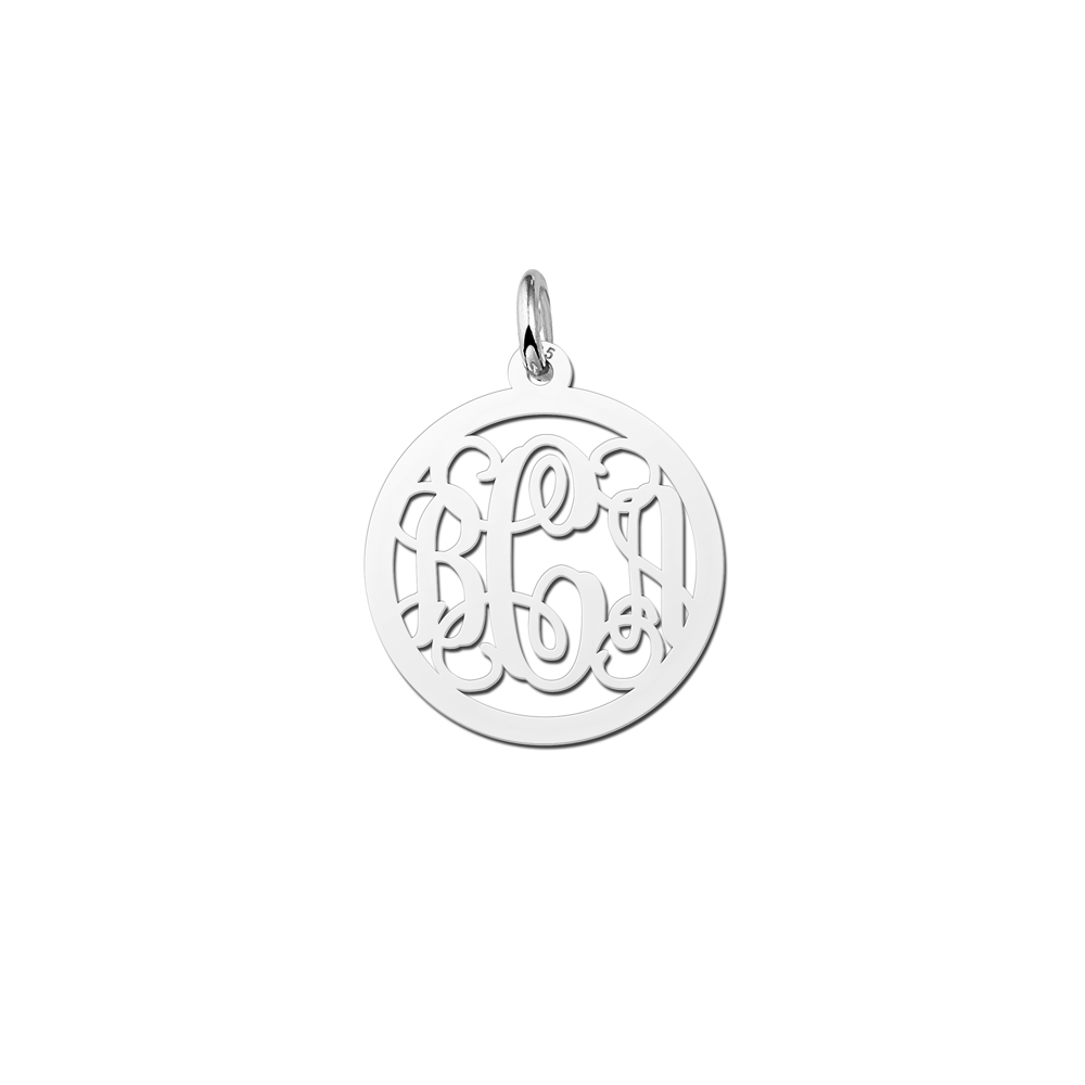 Silberner Monogramm Schmuck