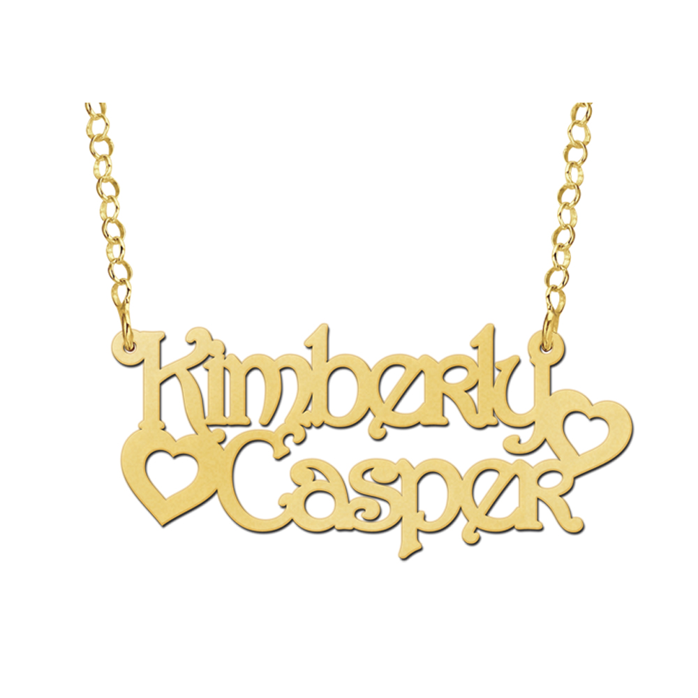 Goldene Namenskette „Kimberly-Casper“