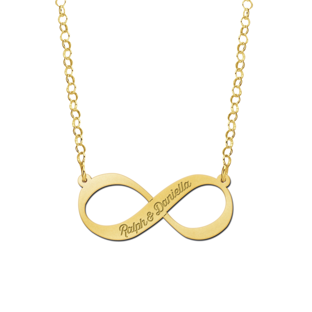 Goldene Infinity-Kette mit Namen