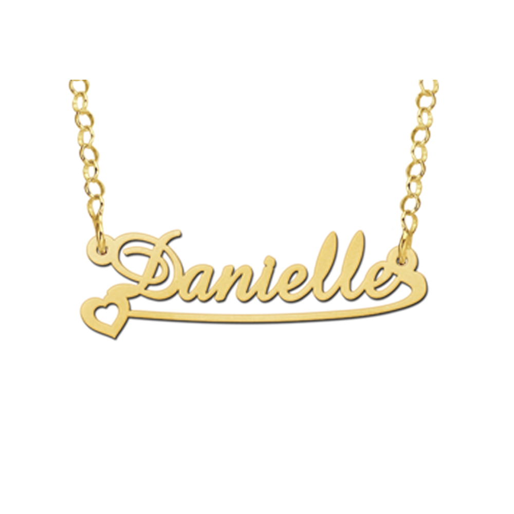 Goldene Kinder Namenskette Modell Danielle