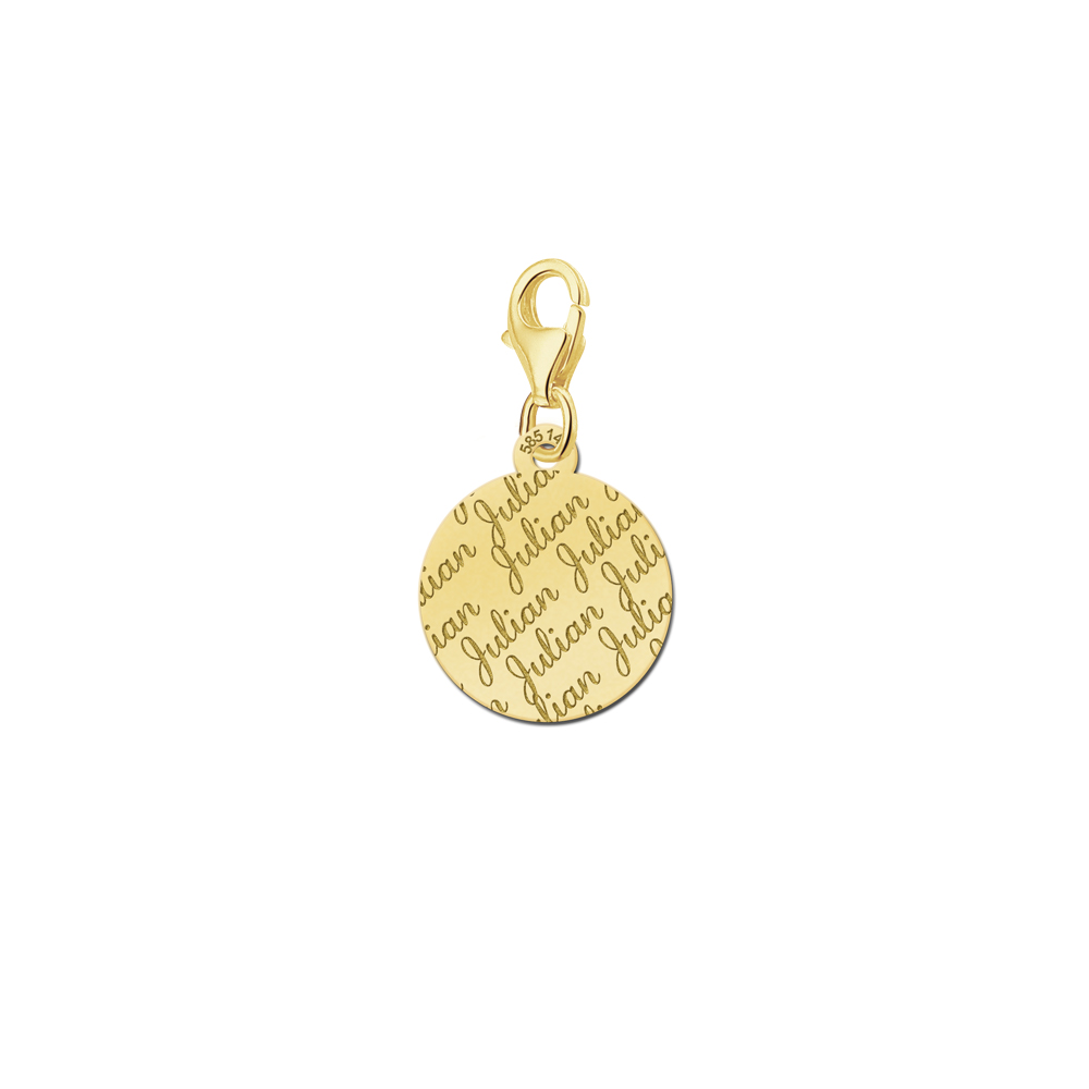 Gold Charm Anhänger für Kette - Kreis