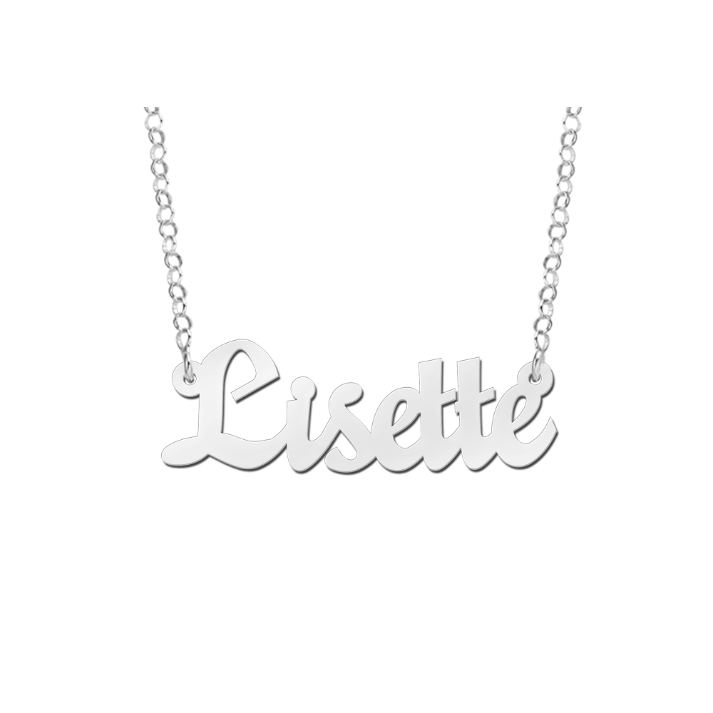 Silberne Namenskette „Lisette“