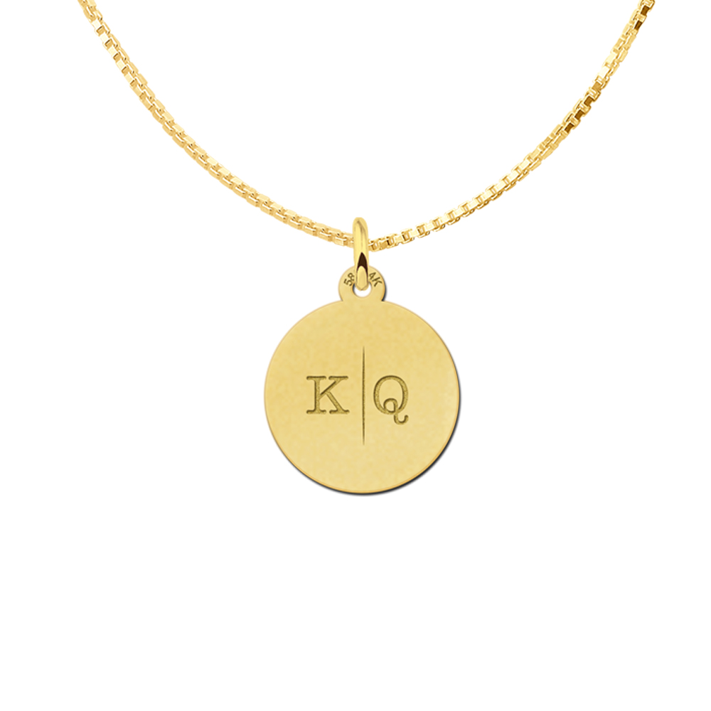 Buchstaben Schmuck aus Gold mit zwei Initialen