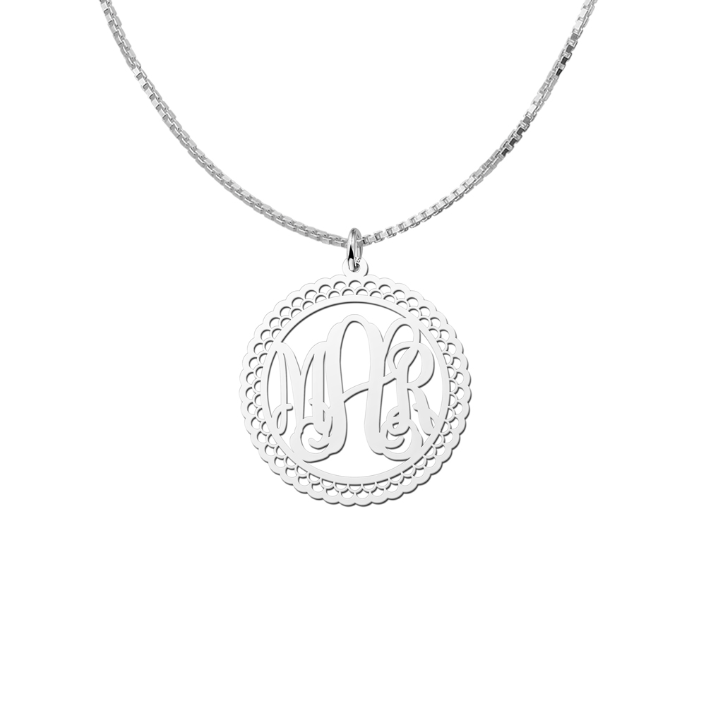 Monogramm Schmuck mit Gravur Rand