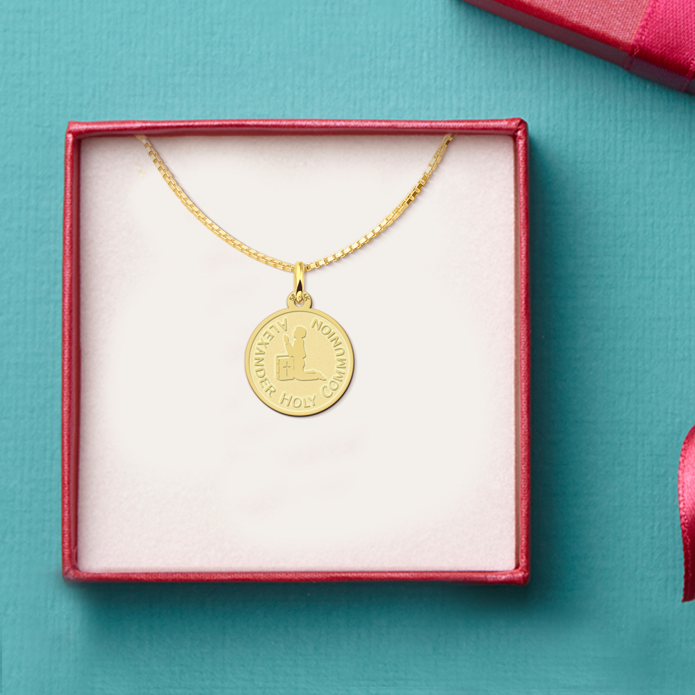 Goldene Kommunion Schmuck Junge