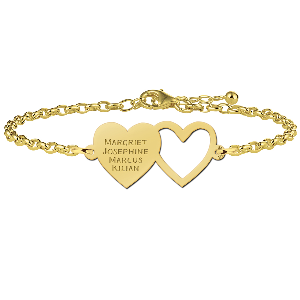 Armband mit Infinity und Herz aus Gold