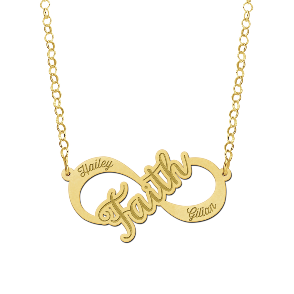 Goldene Unendlichkeit Kette 'Faith'