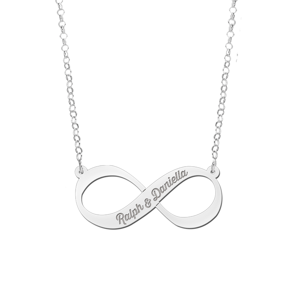 Silber Infinity Kette mit Gravur