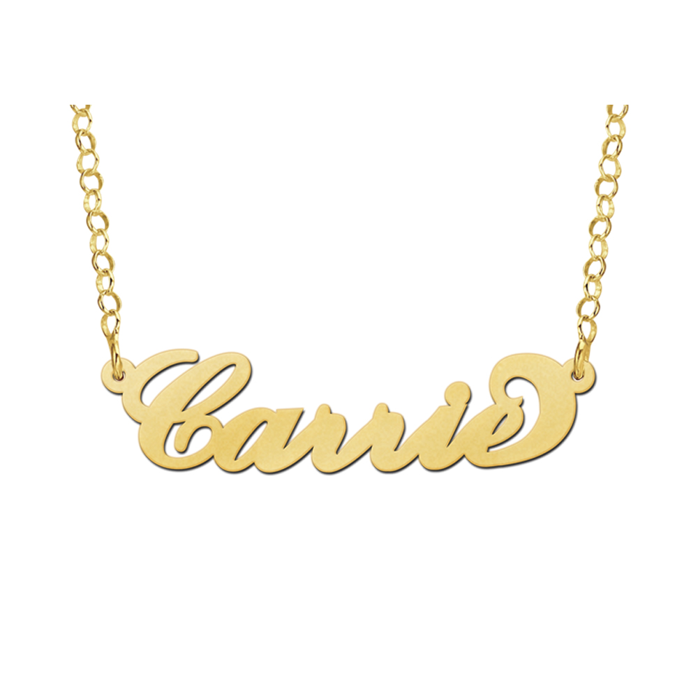 Goldene Namenskette „Carrie style“