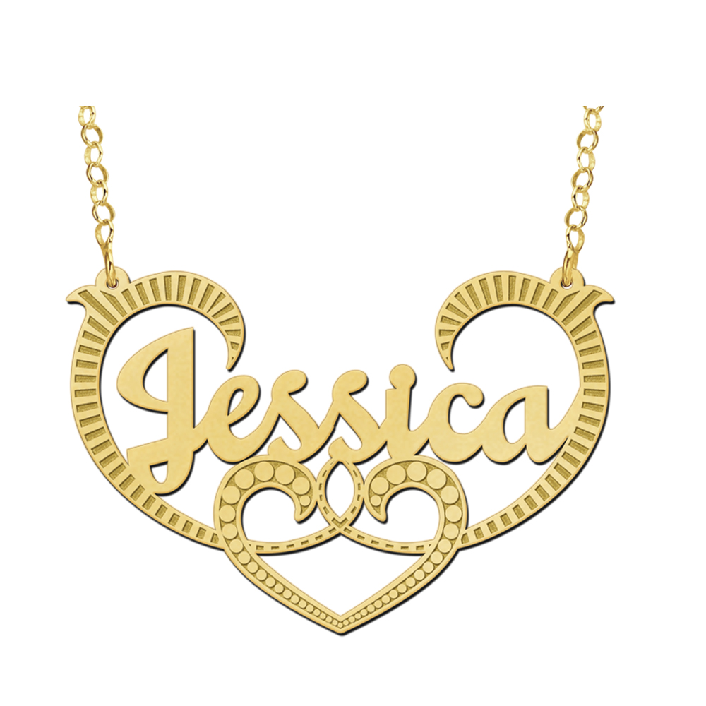 Goldene Namenskette Modell Jessica