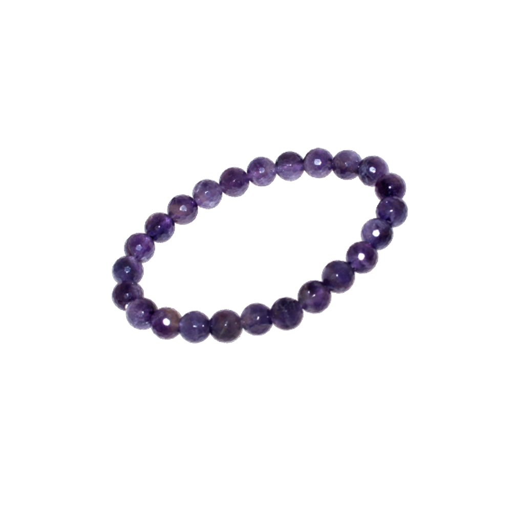 Armband aus facet geschliffenem Amethysten