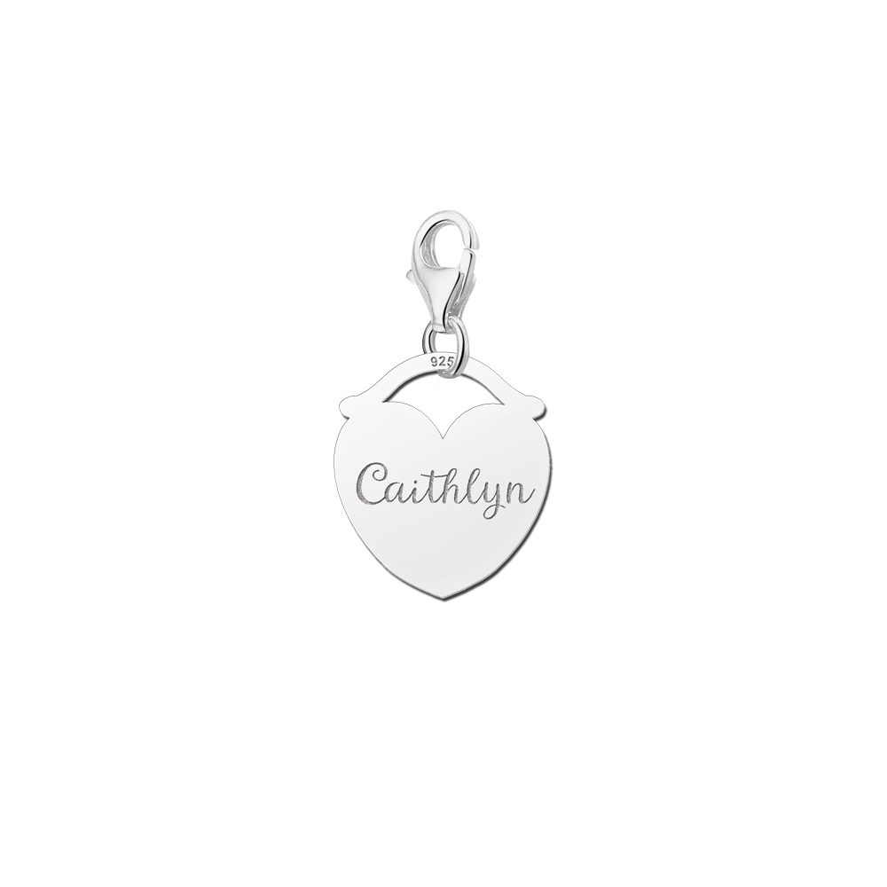 Sterling Silber Herz-Charm mit Namen